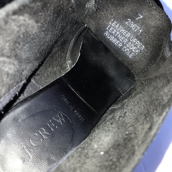 J. Crew black suede leather wedge heel laced chukka booties - Picture 7 of 7